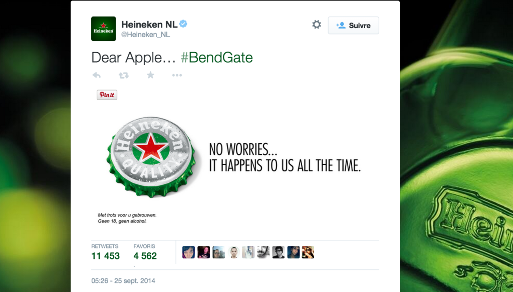 Heineken bendgate buzz